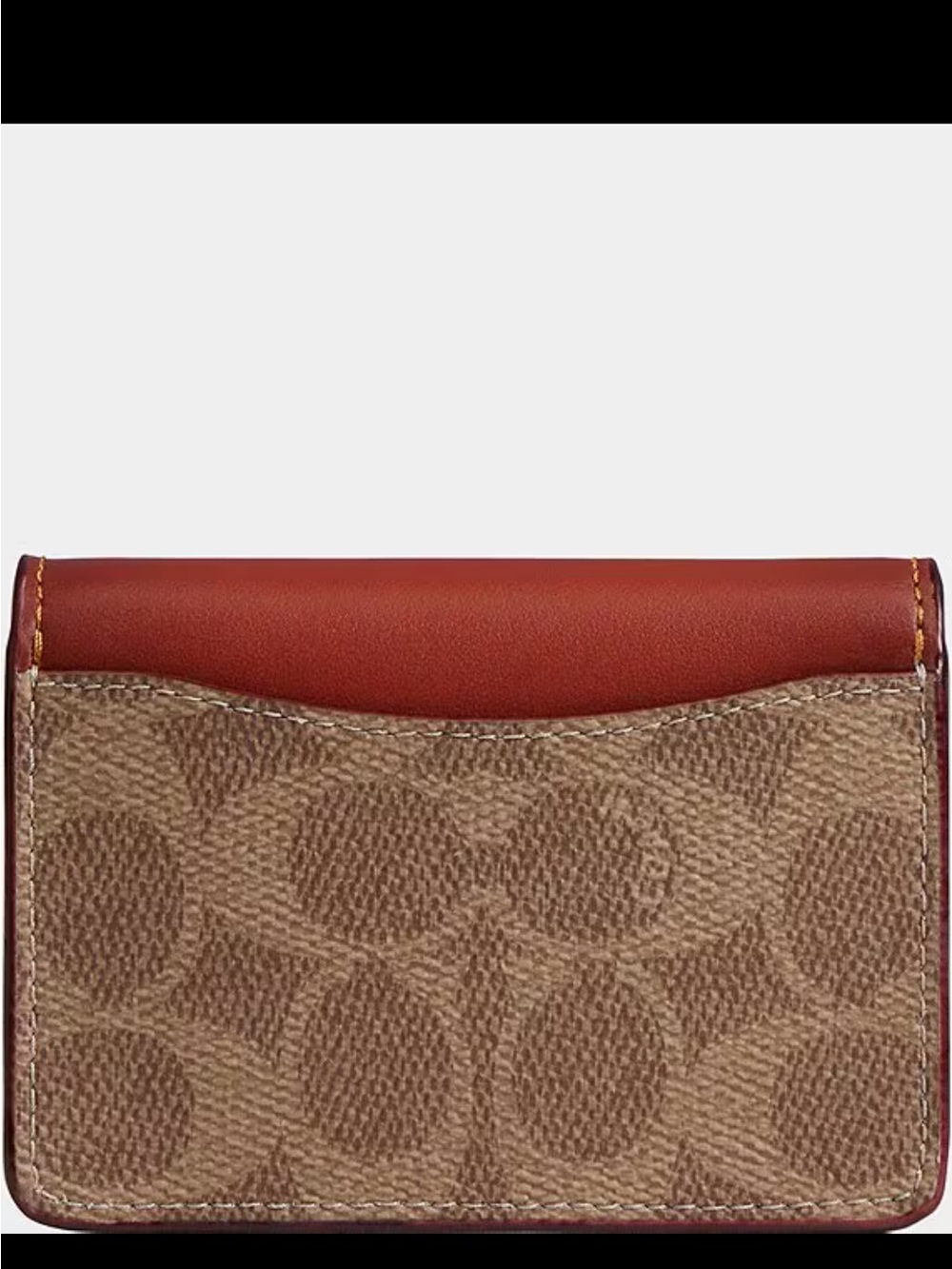 NWT Coach Essential Signature Canvas Half Flap Card Case - Picture 5 of 6